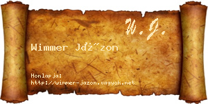 Wimmer Jázon névjegykártya